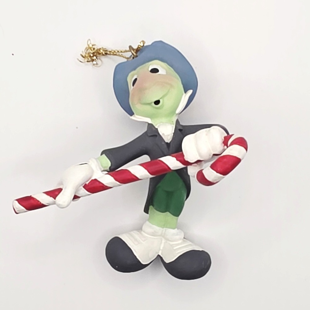Jiminy Cricket Christmas Ornament with Candy Cane Pinocchio Disney